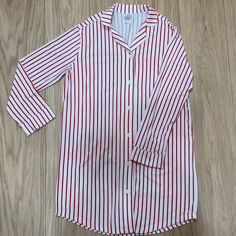 Hanna Andersson Red and White Striped Pajama Top